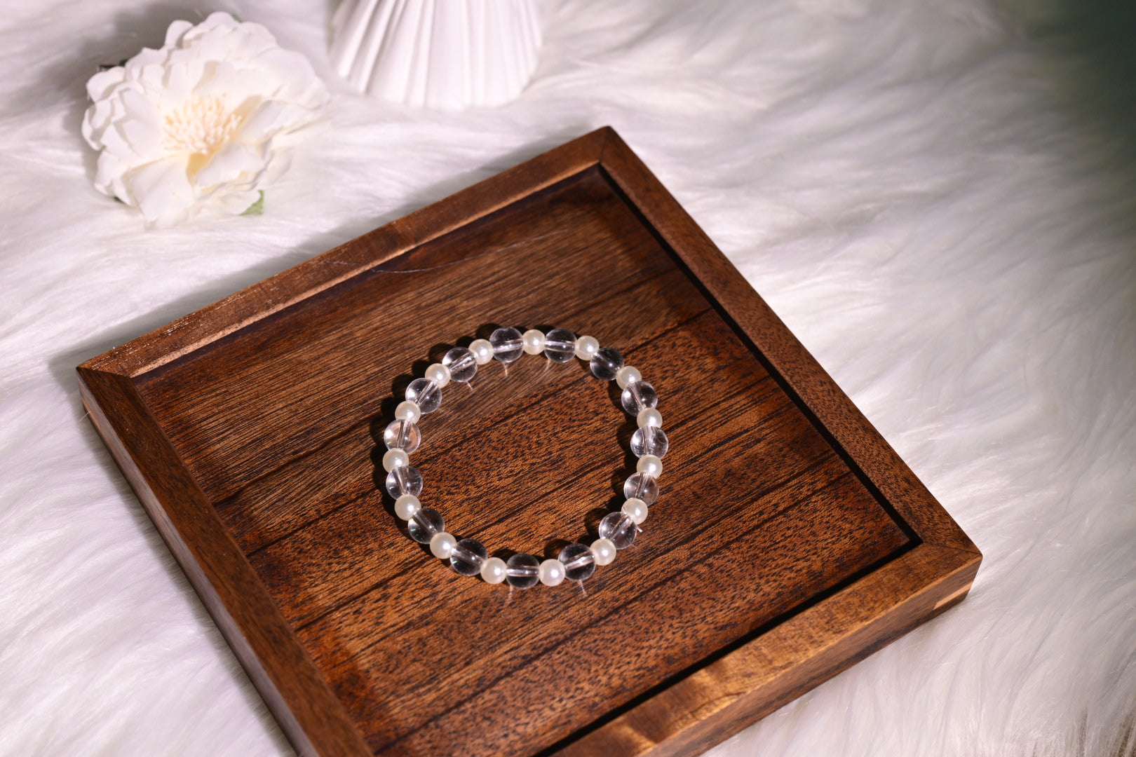 'Ashley' pearl crystal bracelet