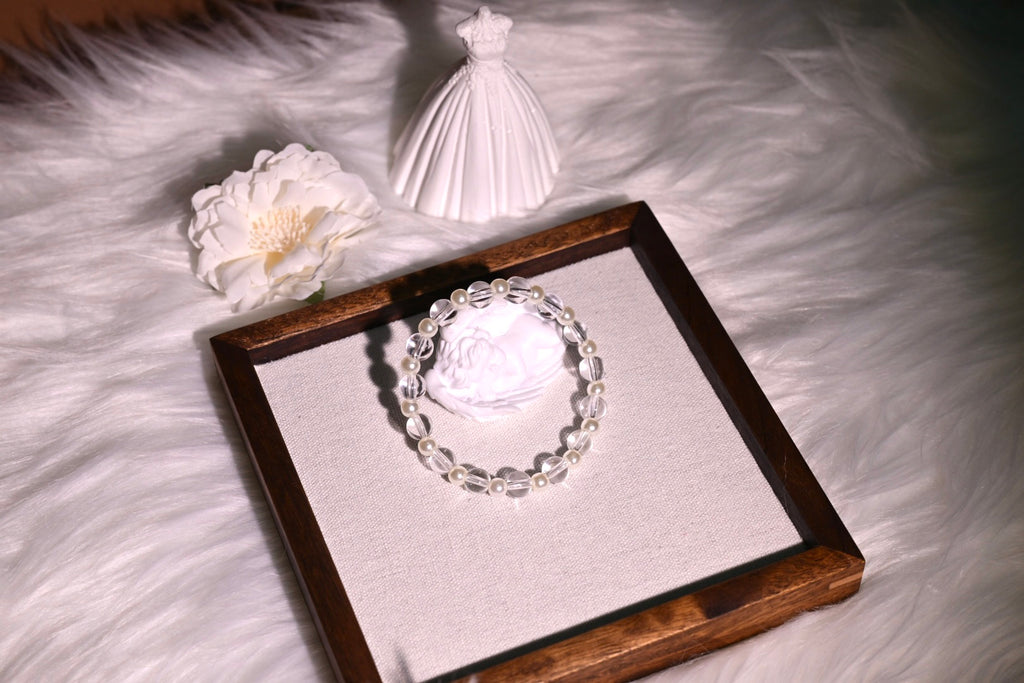 'Ashley' pearl crystal bracelet