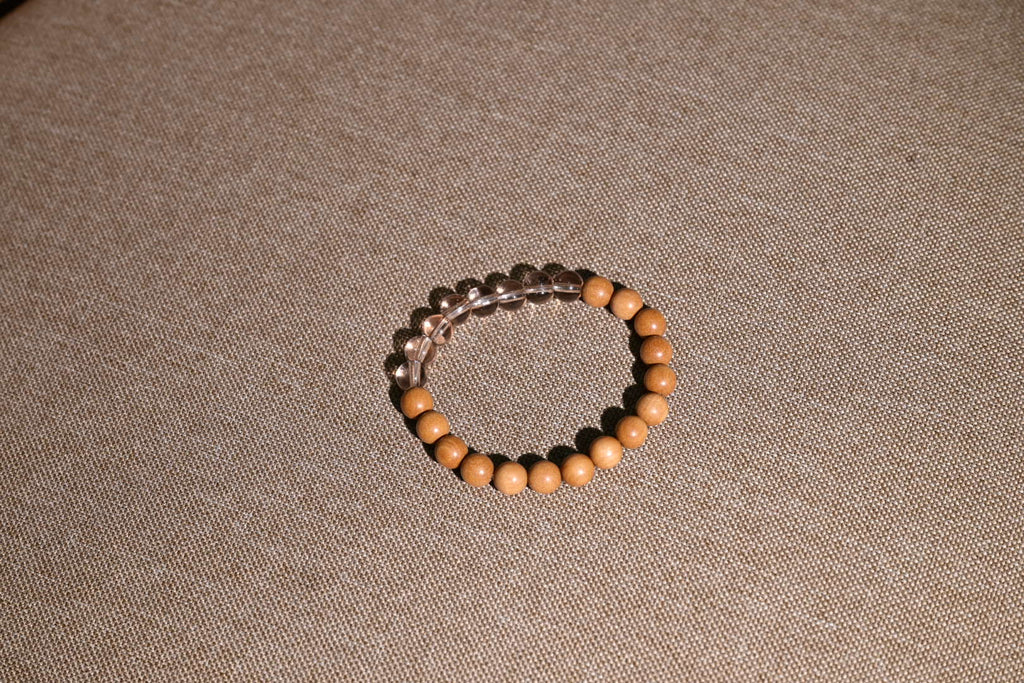 'Anna' wood crystal bracelet