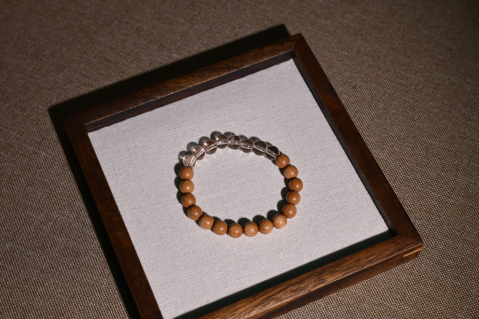 'Anna' wood crystal bracelet