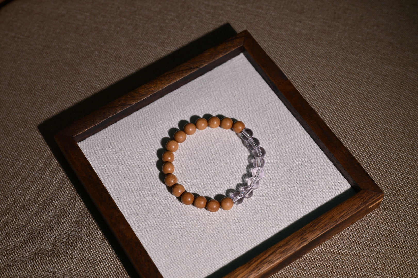 'Amy' wood crystal bracelet