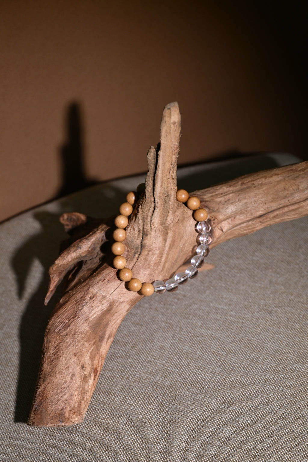 'Amy' wood crystal bracelet