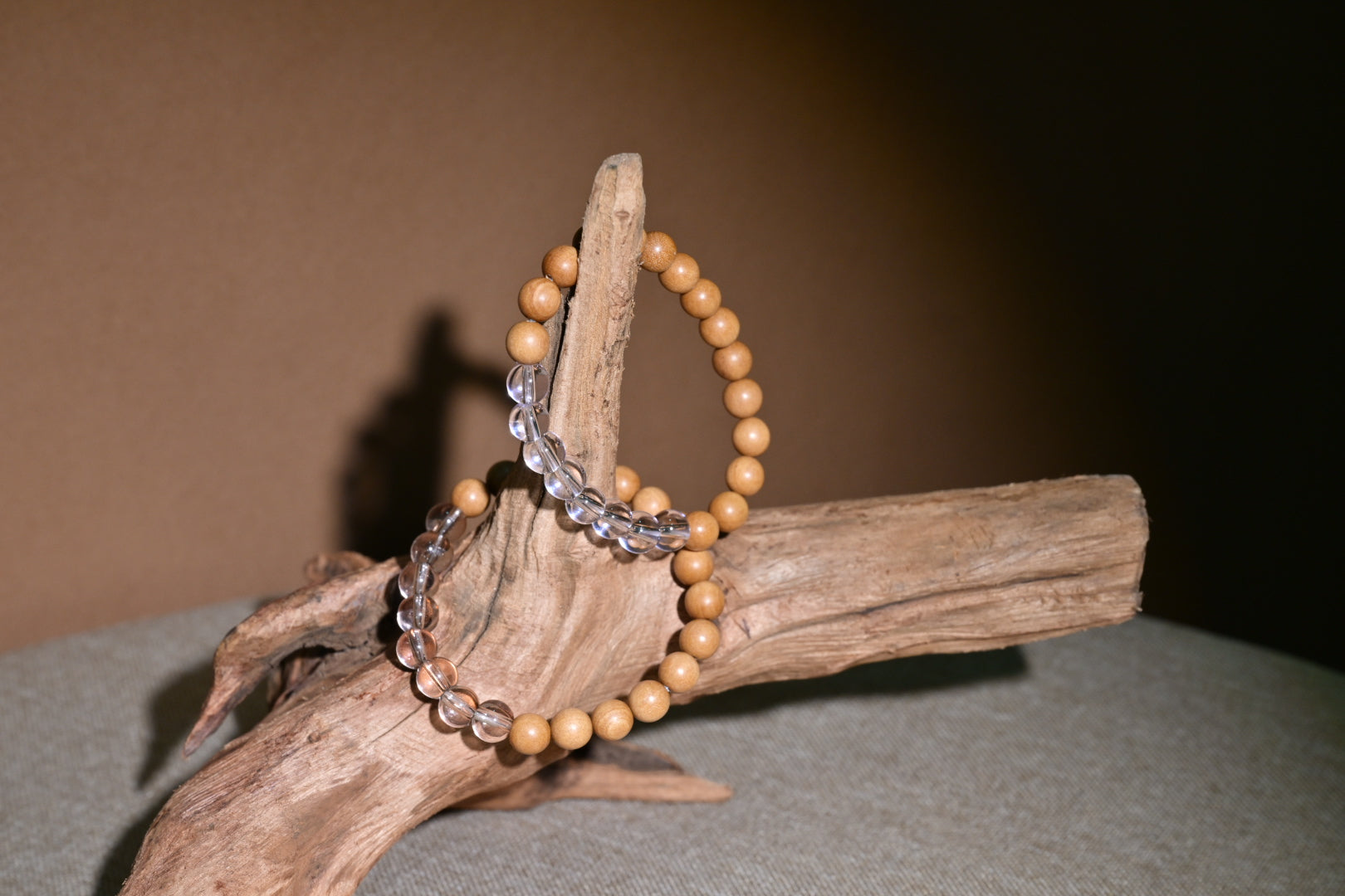 'Anna' wood crystal bracelet