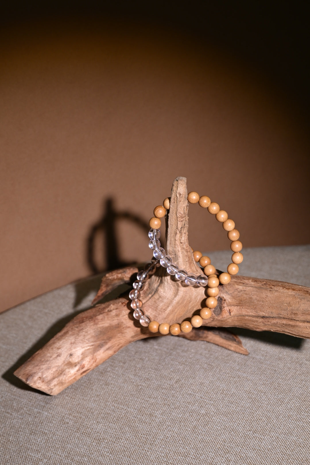 'Anna' wood crystal bracelet
