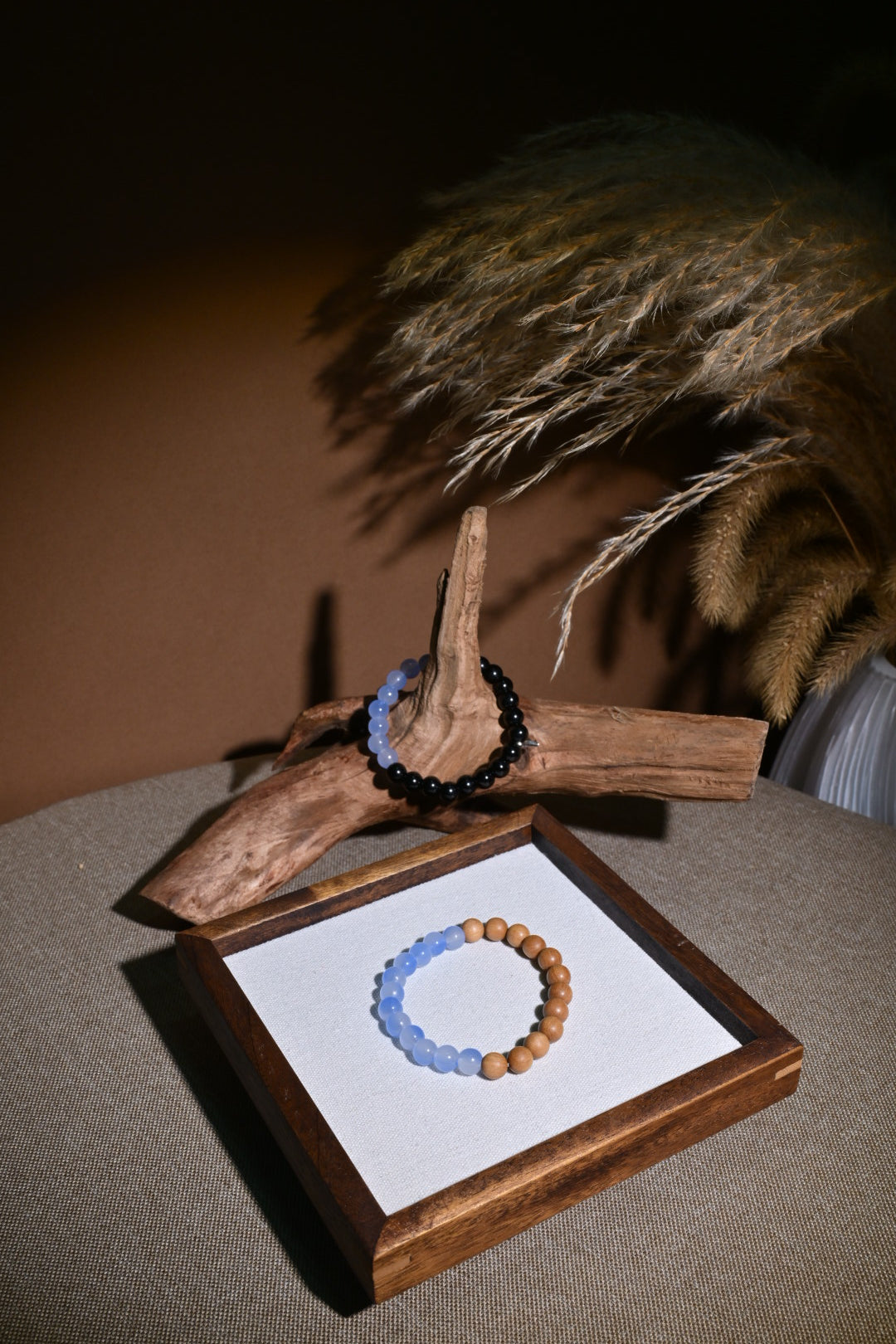 'Alston' wood crystal bracelet