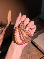 'Amy' wood crystal bracelet