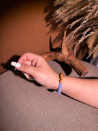 'Alston' wood crystal bracelet